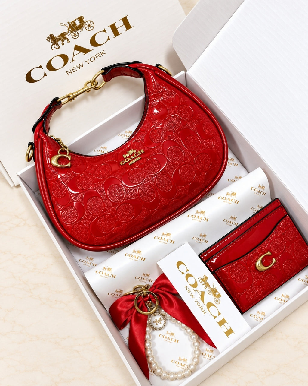 COACH Mini Hobo Gift Set 22cm