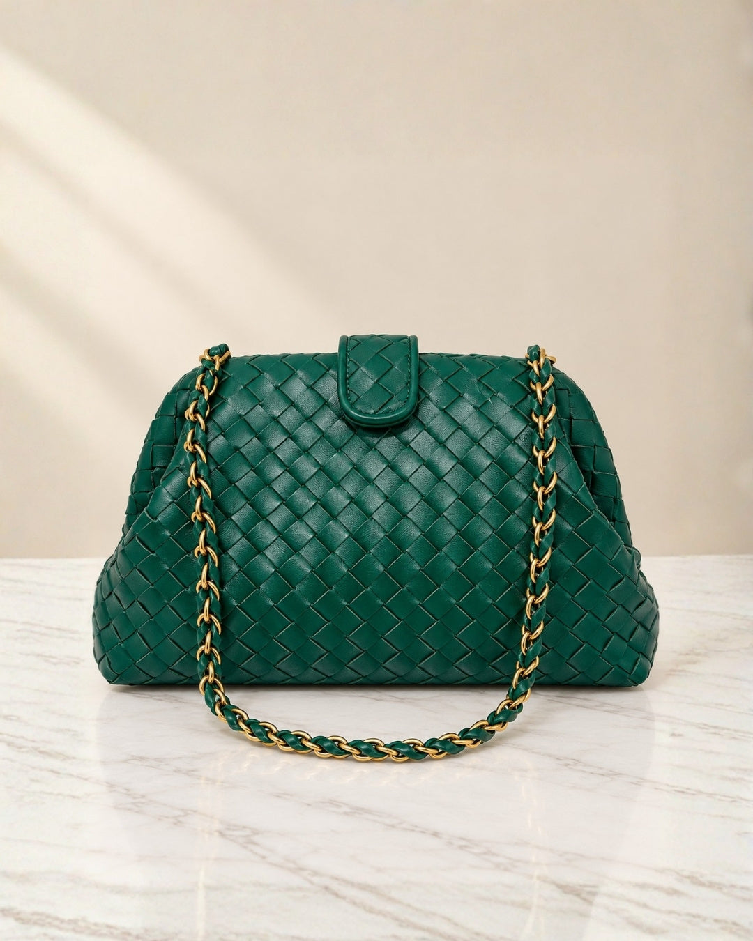 BOTTEGA Woven Clutch Bag 30 cm A+