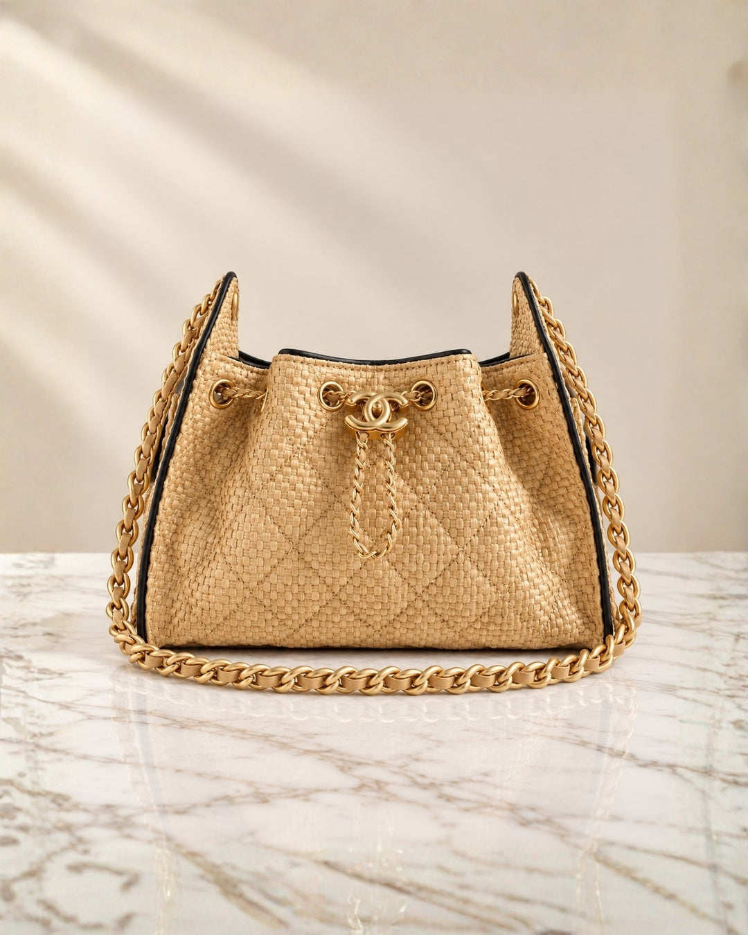 Chanel 25 Mini Bag Woven Raffia