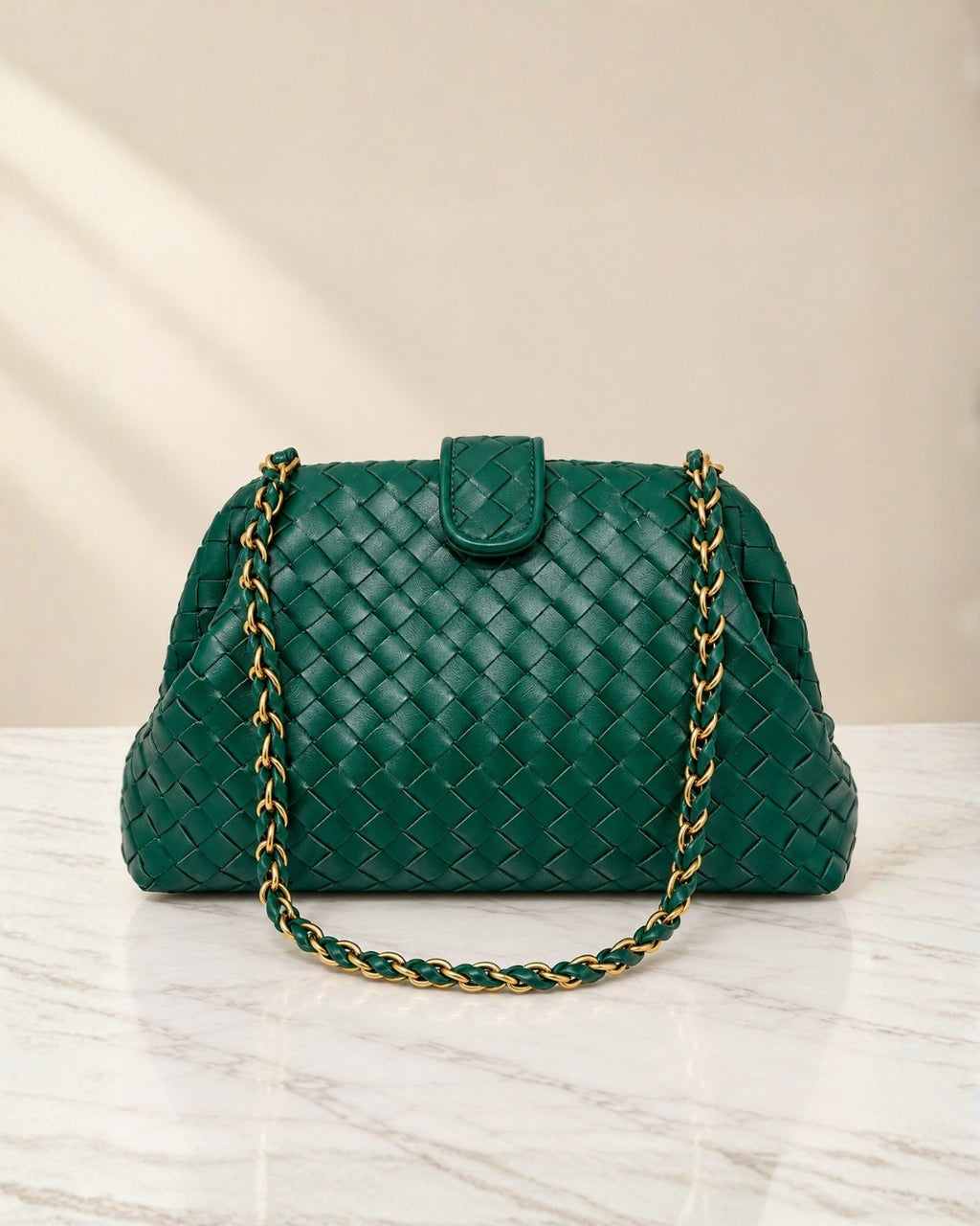 BOTTEGA Woven Clutch Bag 30 cm A+