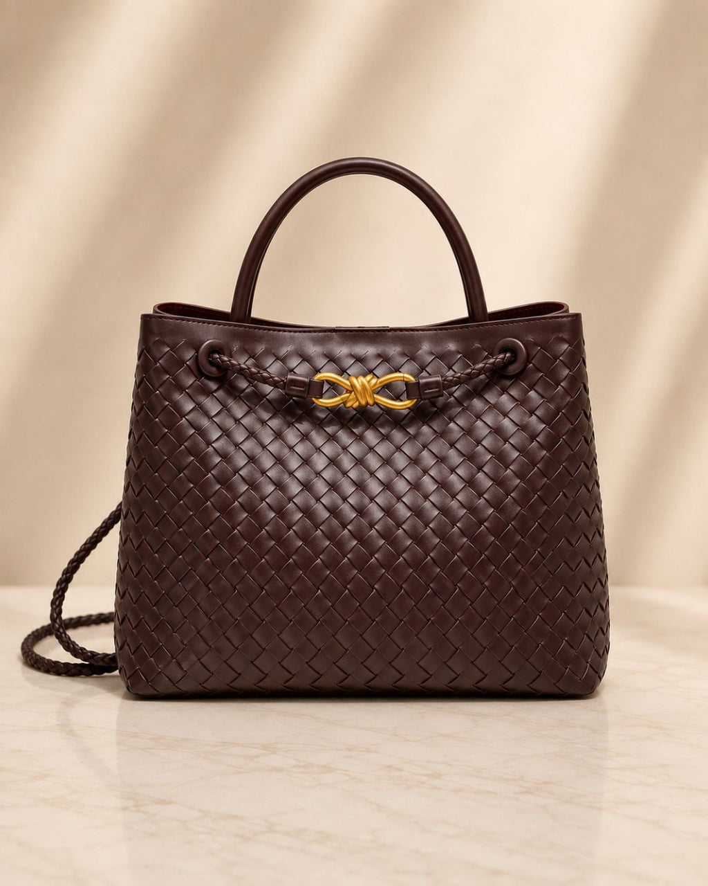BOTTEGA Woven Top Handle Bag 32cm