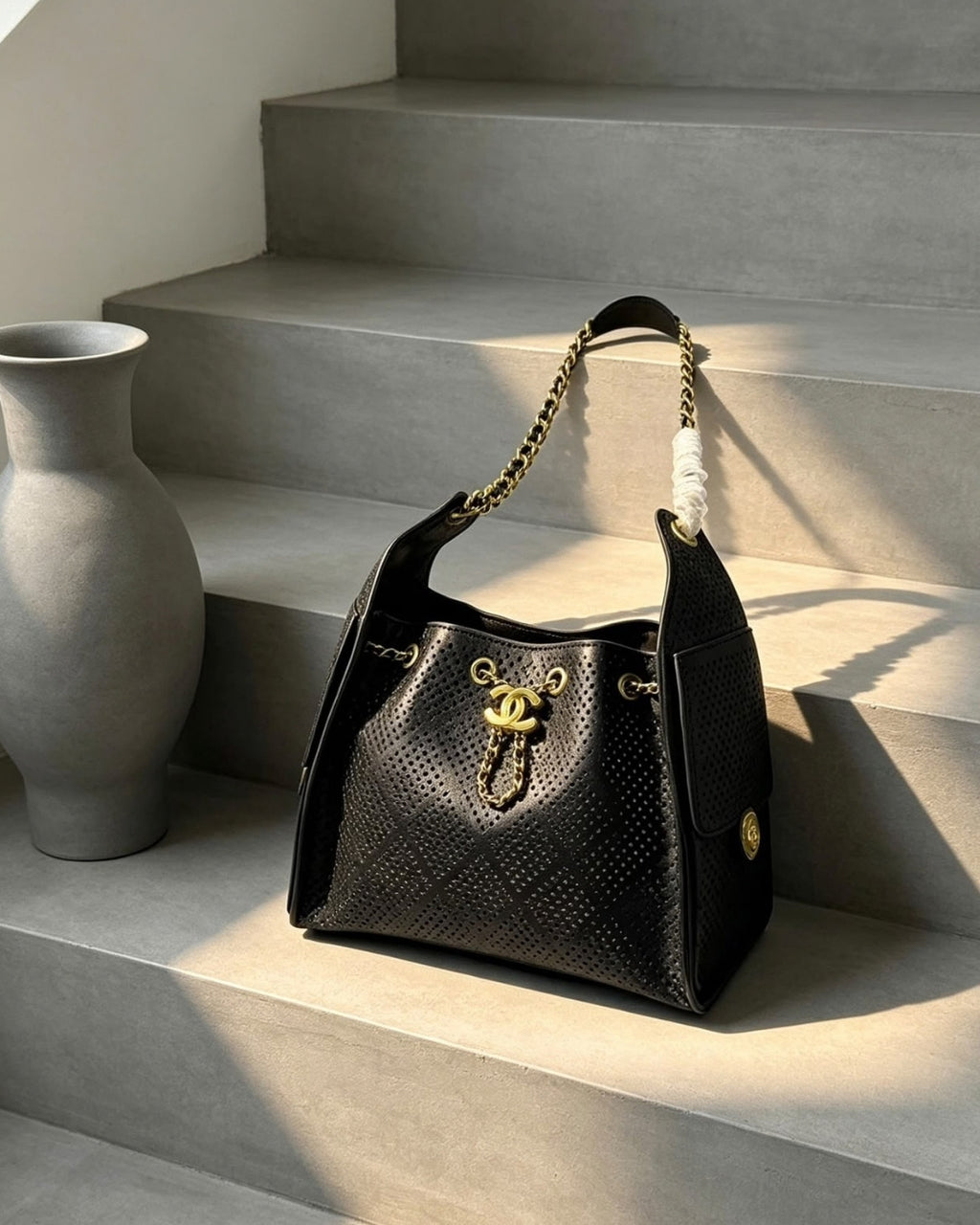 CHANEL 25 Bag Perforated 27cm