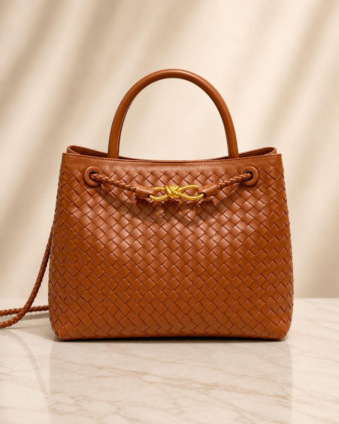 BOTTEGA Woven Top Handle Bag 32cm
