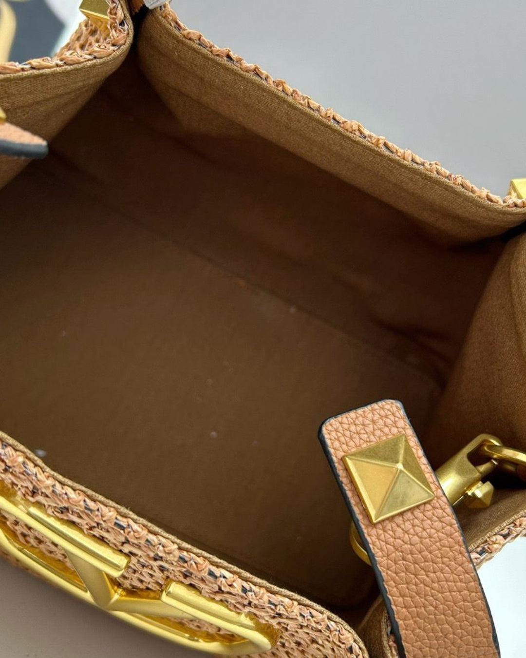 VALENTINO VLogo Woven Top Handle Bag 26cm