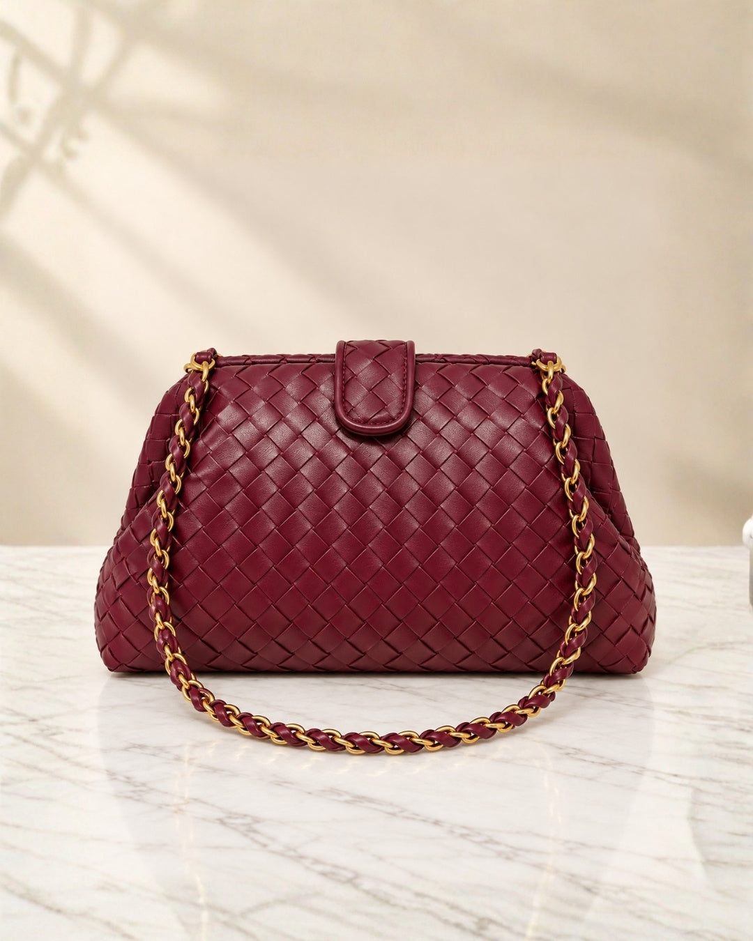 BOTTEGA Woven Clutch Bag 30 cm A+