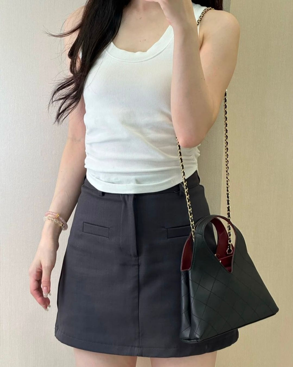 CHANEL Triangle V-handle Bag 23cm Master