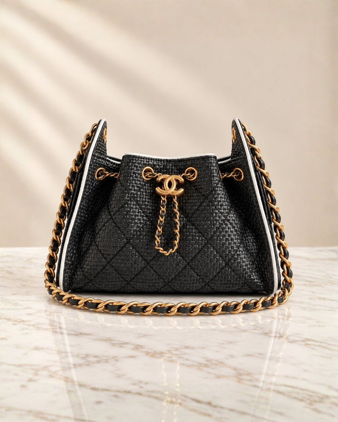 Chanel 25 Mini Bag Woven Raffia