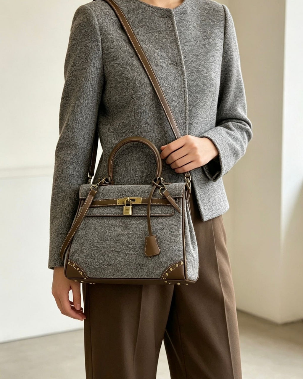 HERMES Kelly Denim Bag 28cm