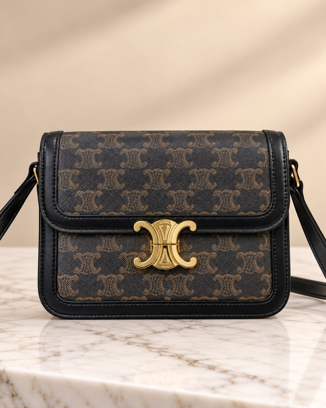 CELINE Triomphe Shoulder Bag 22cm
