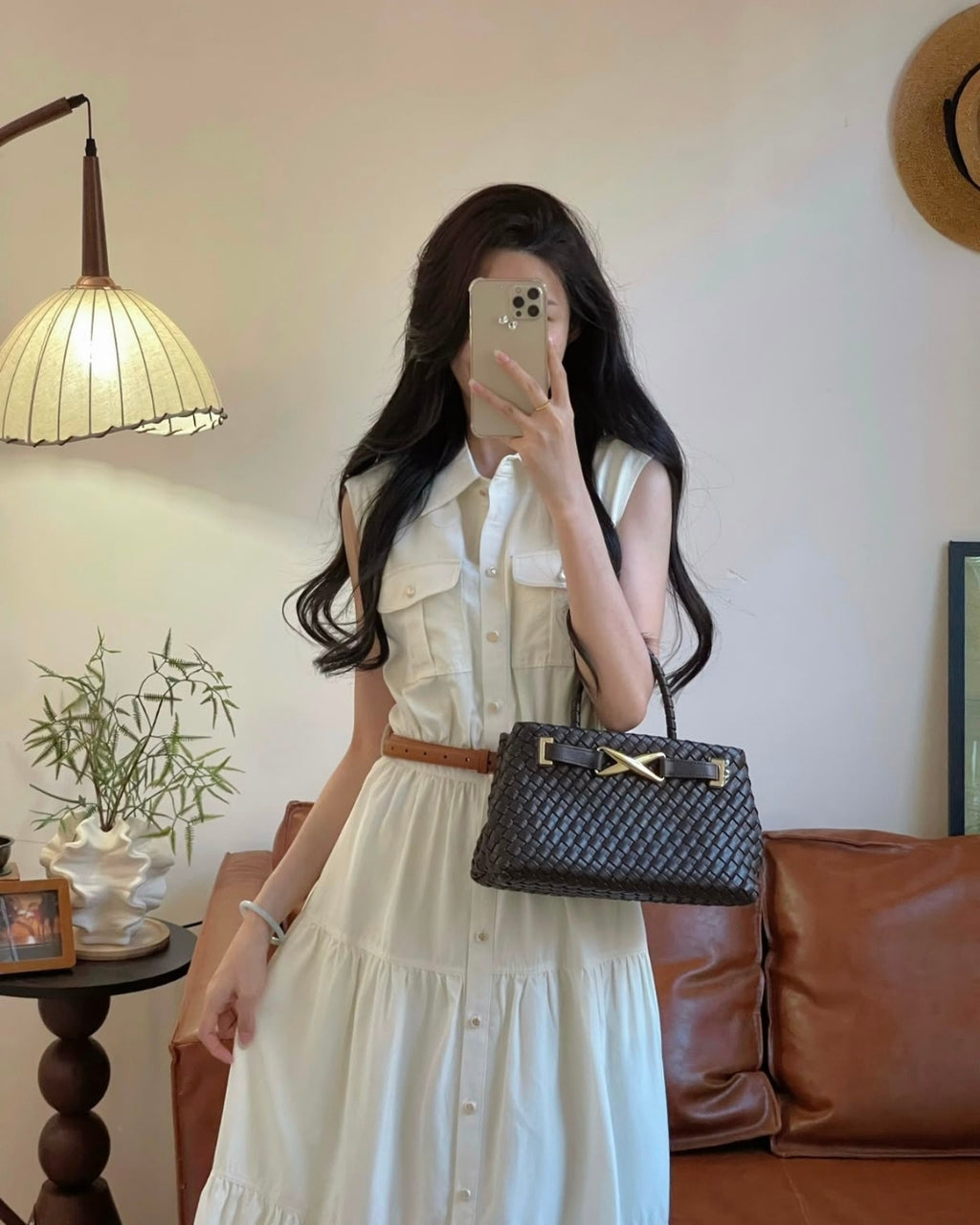 BOTTEGA Woven Tote Bag 30cm