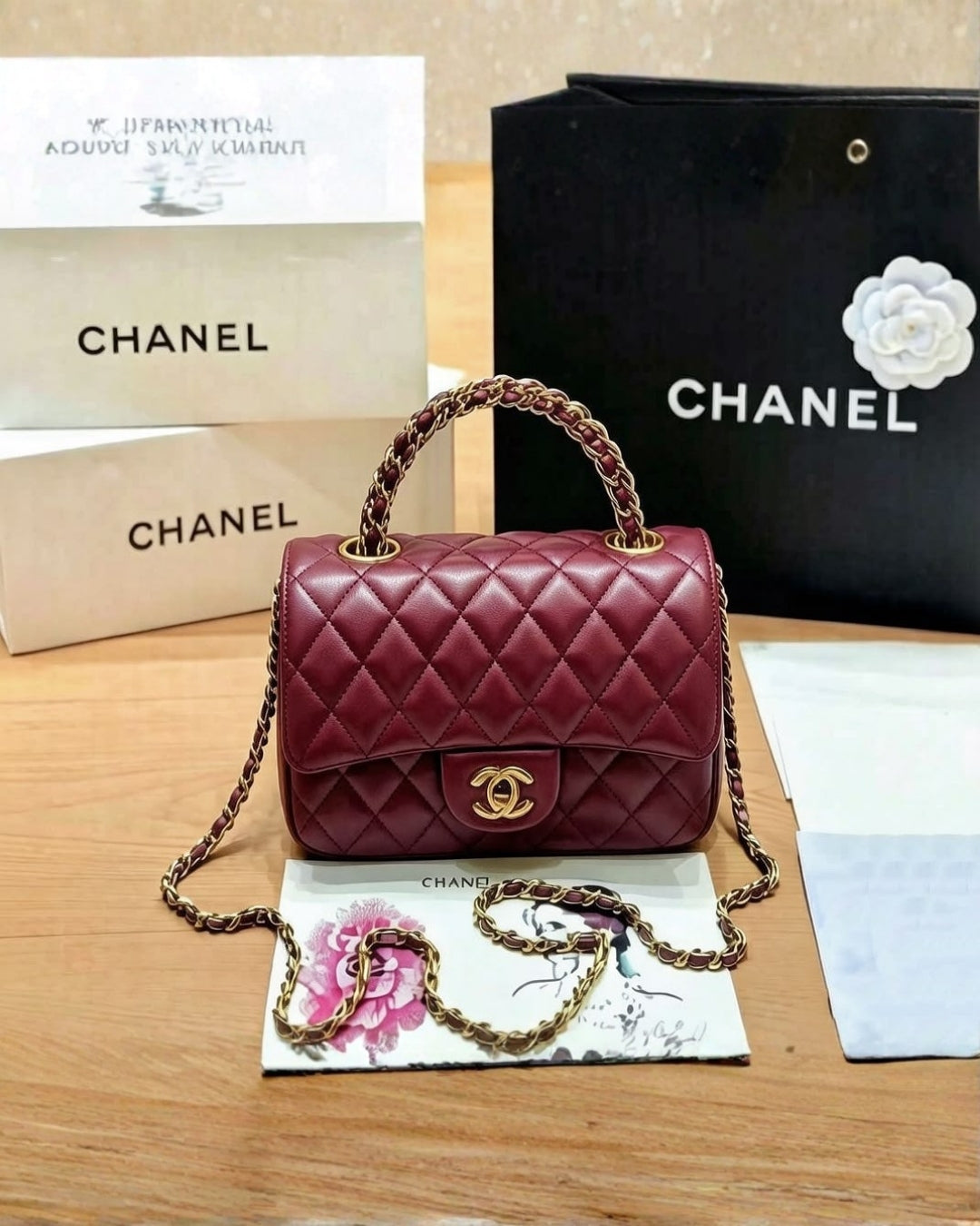 CHANEL Compact Top Handle Bag 19 cm