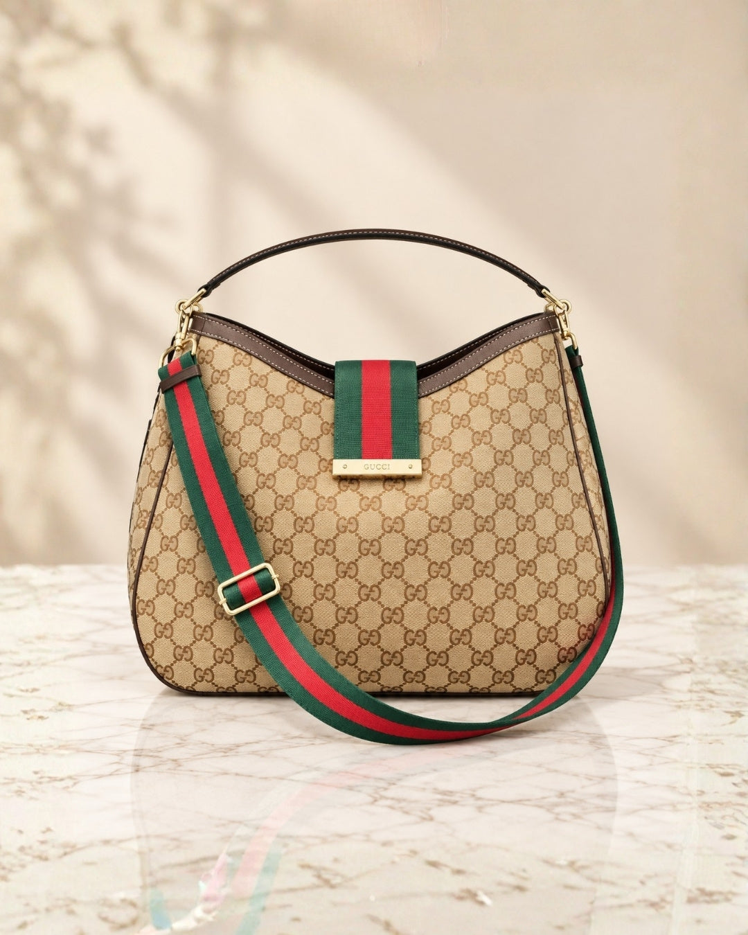 GUCCI Hobo Shoulder Bag 38cm A+