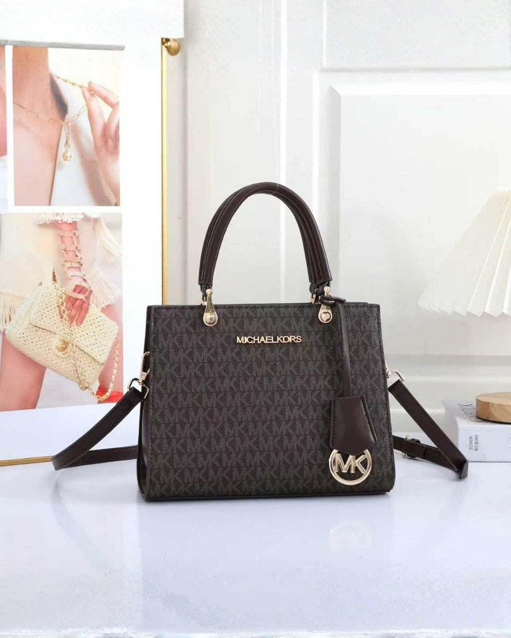 MK Structured Top Handle Tote 26cm