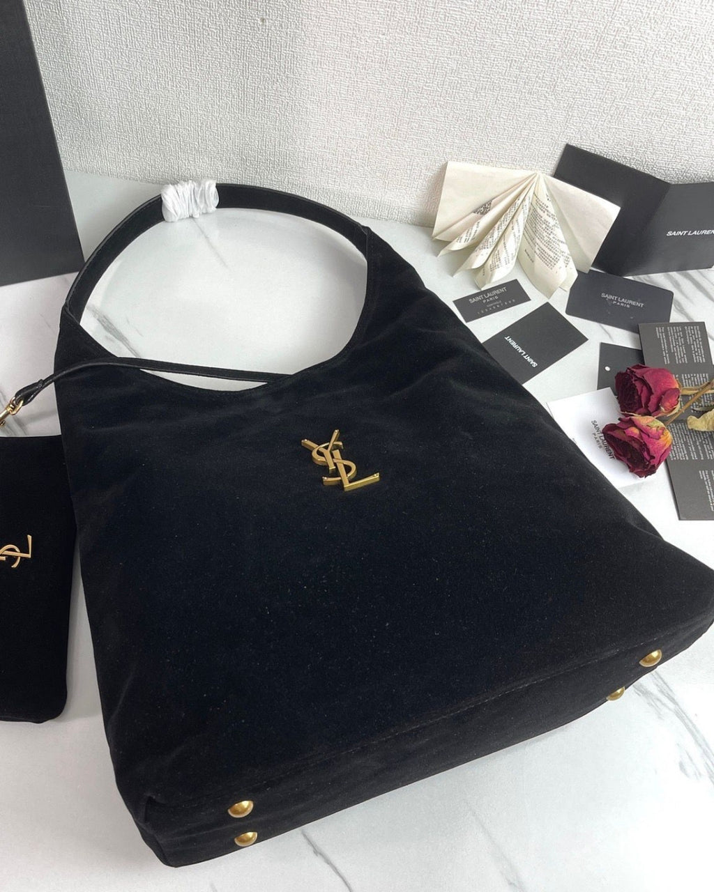 YSL Suede Hobo Bag 35 cm
