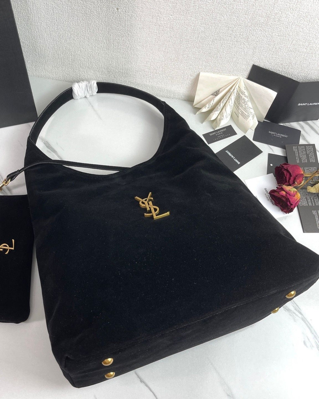 YSL Suede Hobo Bag 35 cm
