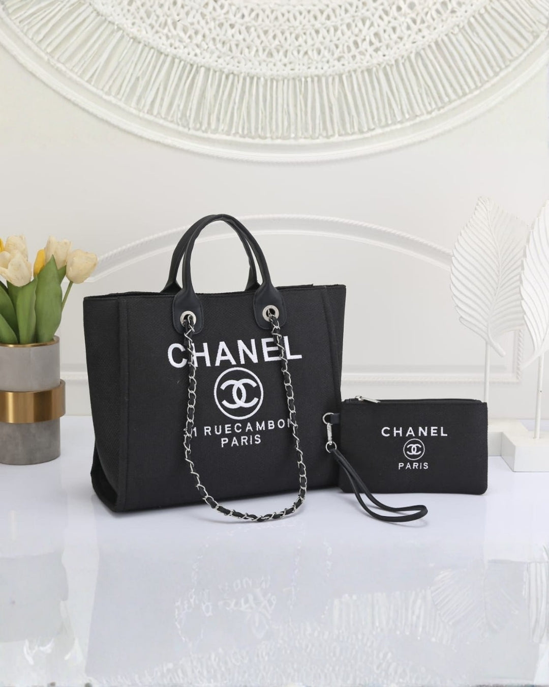 CHANEL Canvas Tote 42cm