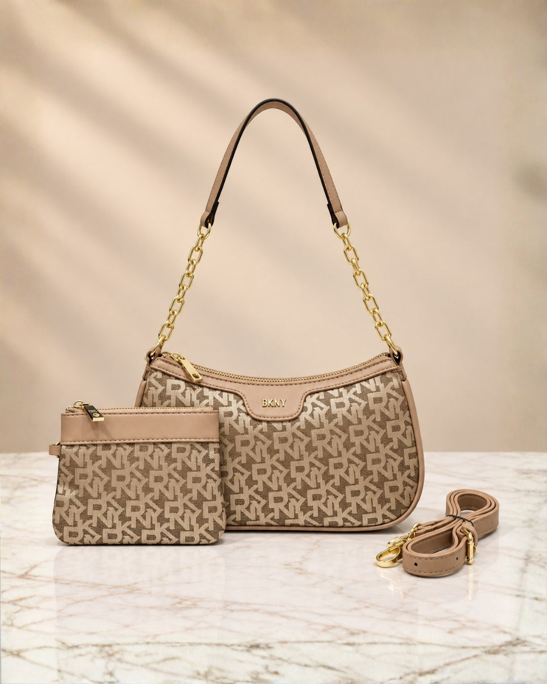 DKNY Shoulder Bag with Pouch 26cm