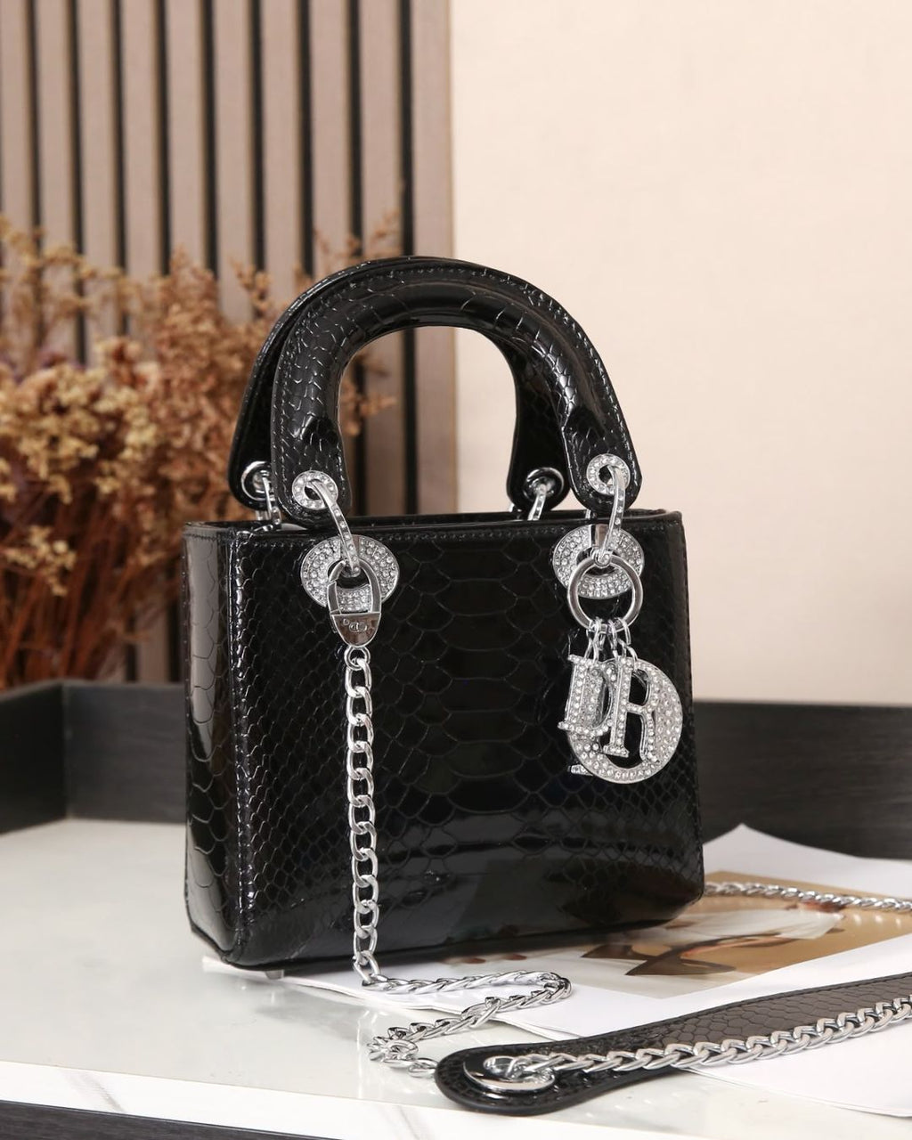 LADY DIOR Croc Mini 17cm A+