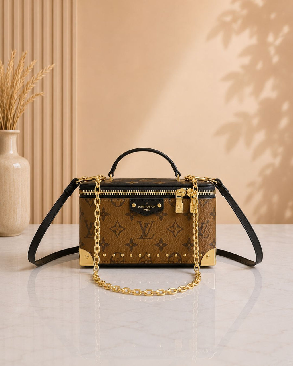 LV Vanity Trunk Bag 20cm A+