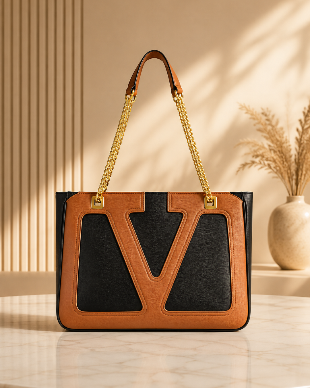 VALENTINO Chain Tote Bag 38cm A+