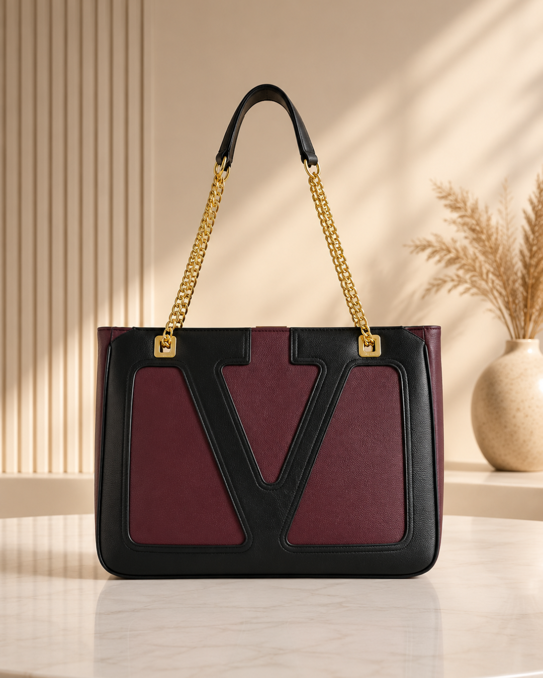 VALENTINO Chain Tote Bag 38cm A+