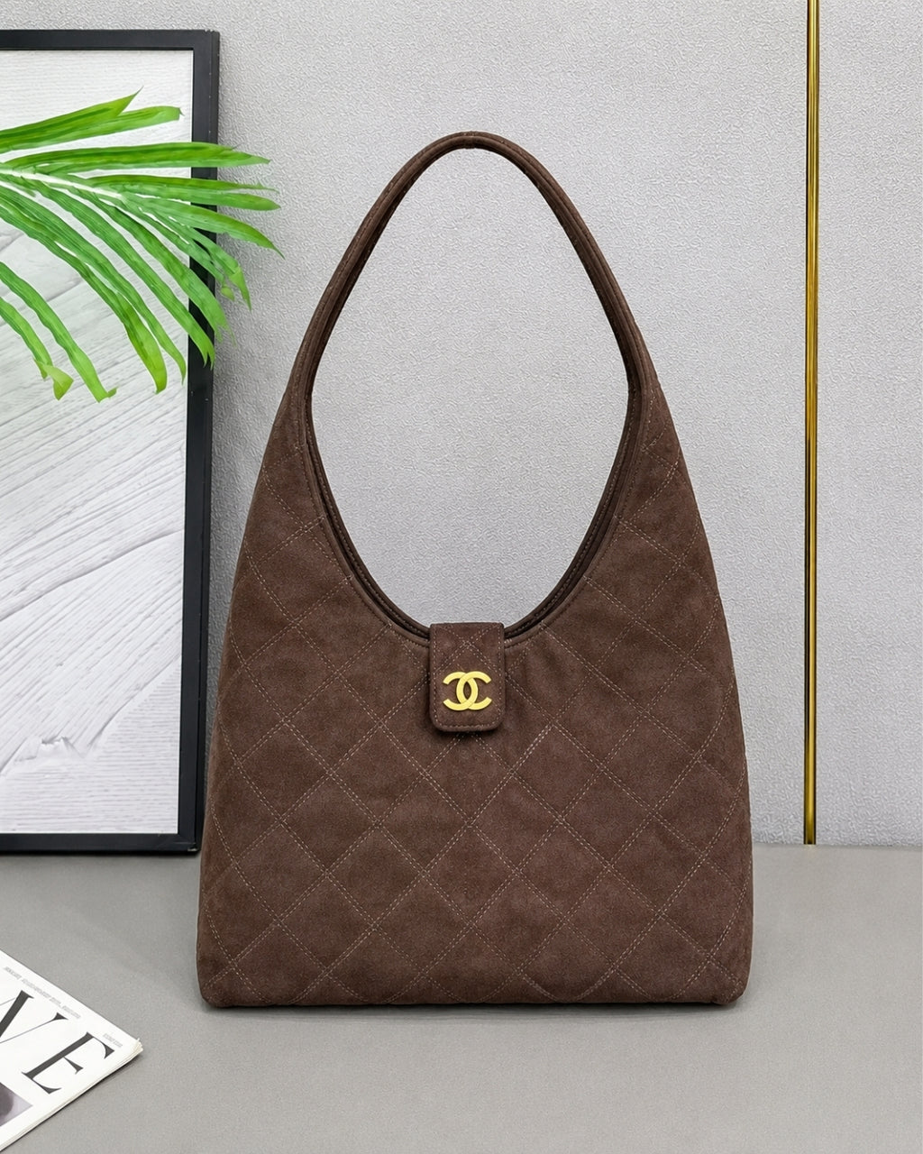 CHANEL Hobo Shoulder Bag 29cm A+