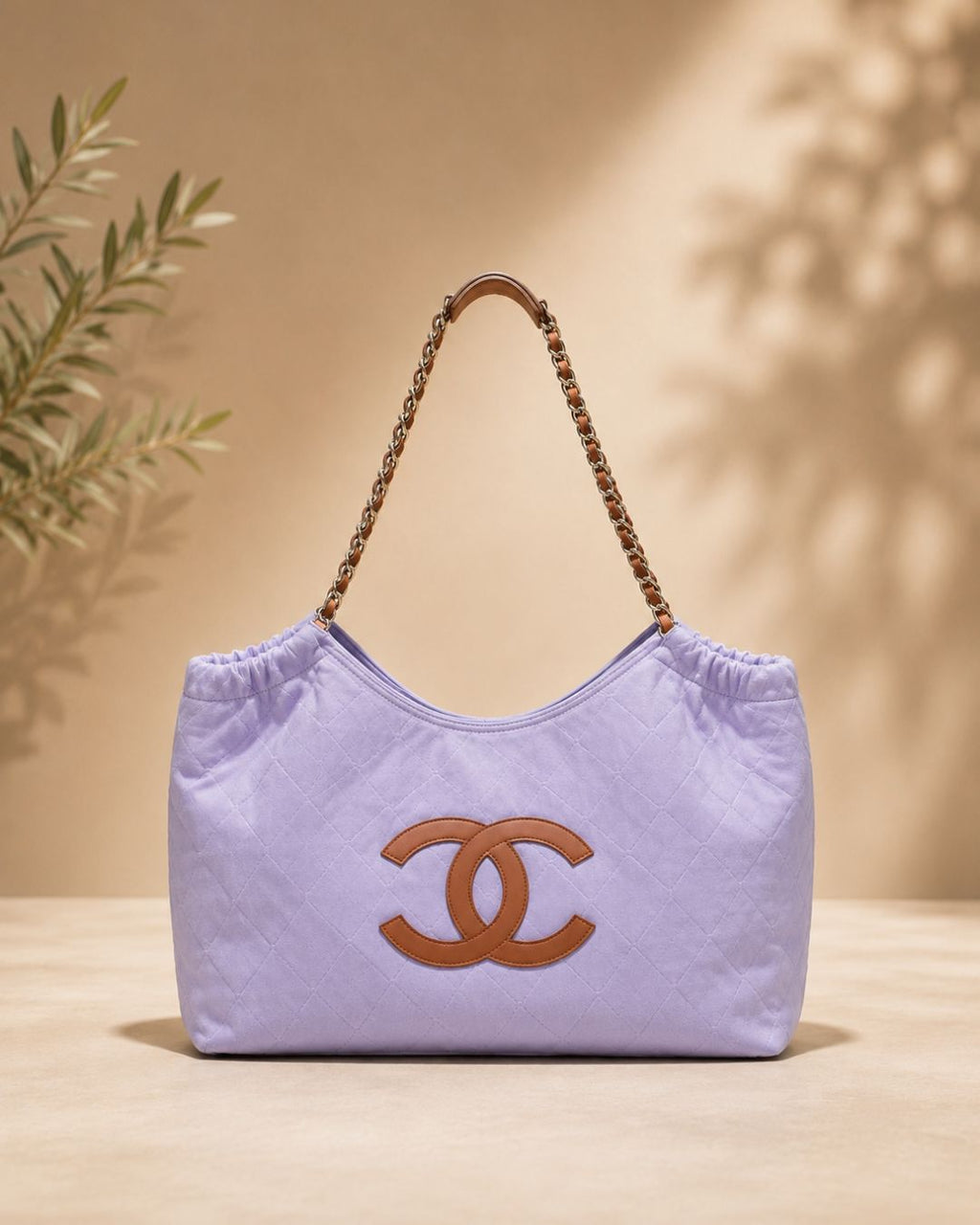 CHANEL Quilted Chain-Handle Tote 55cm A+