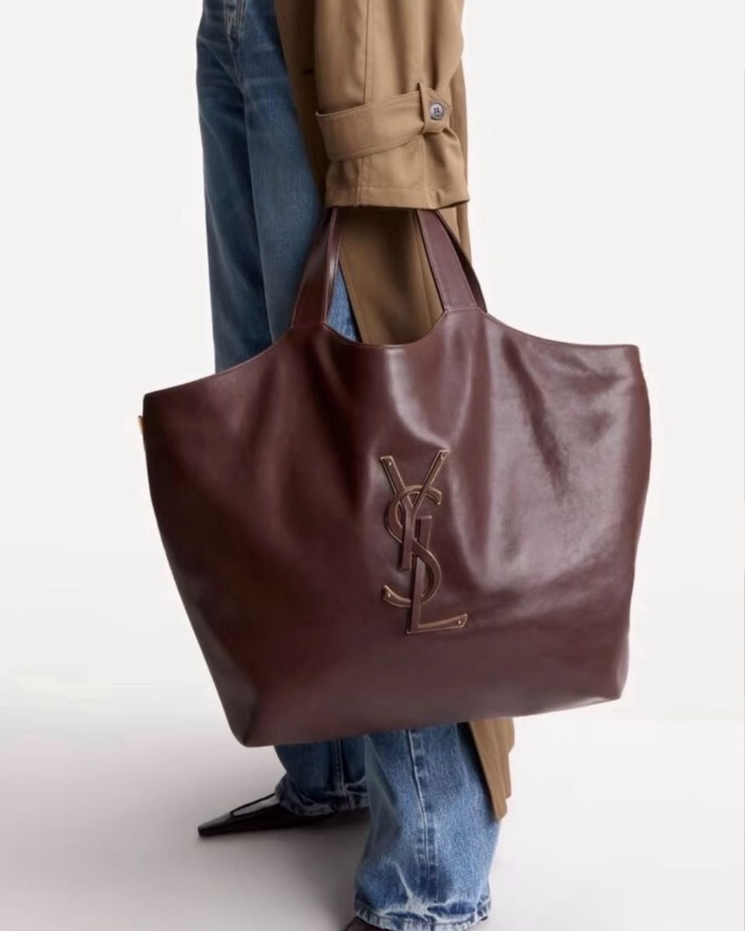 YSL Large Logo Tote Leather 58 cm Master