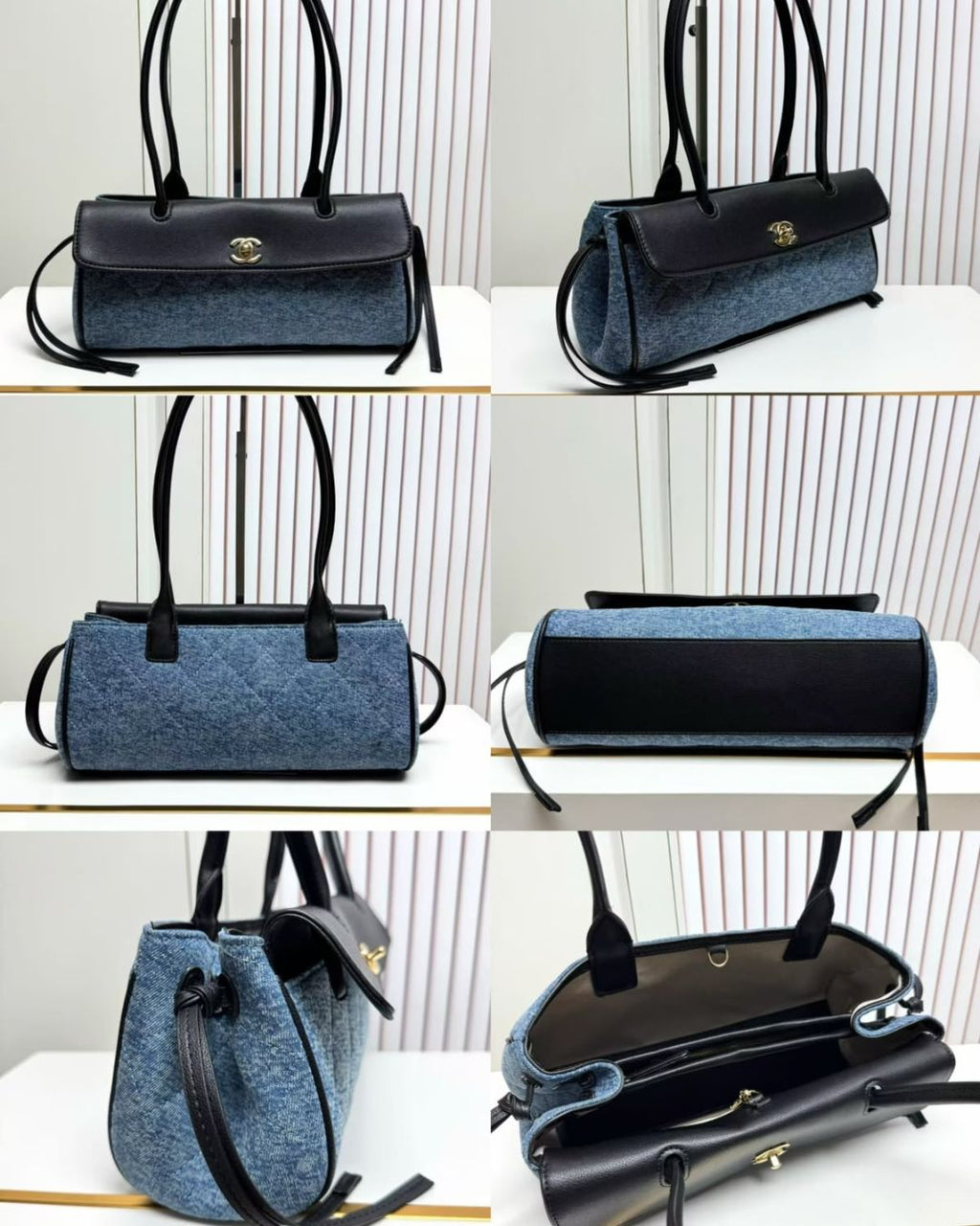 CHANEL Quilted Panel Shoulder Bag 33 cm Master