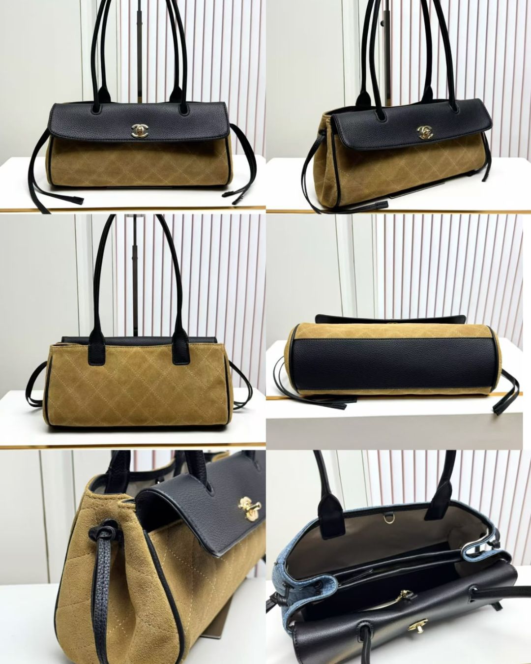 CHANEL Quilted Panel Shoulder Bag 33 cm Master