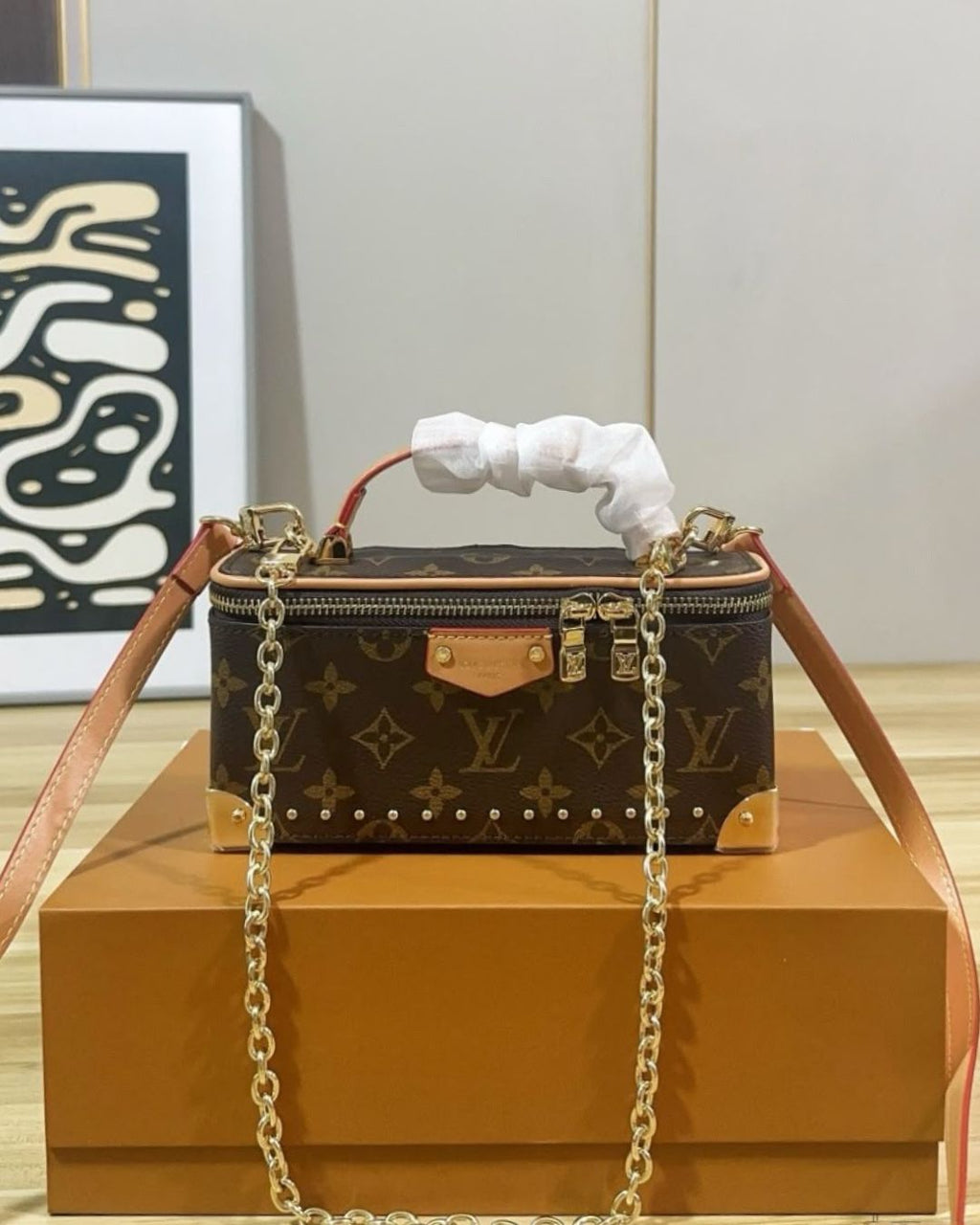 LV Vanity Trunk Bag 20cm A+