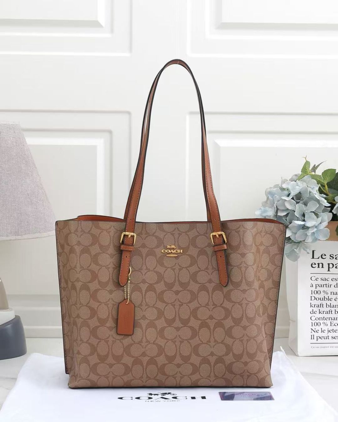 COACH Signature Canvas Tote Bag 40cm