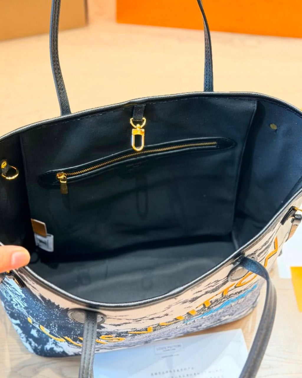 LV Neverfull Printed Canvas Tote 45cm Master