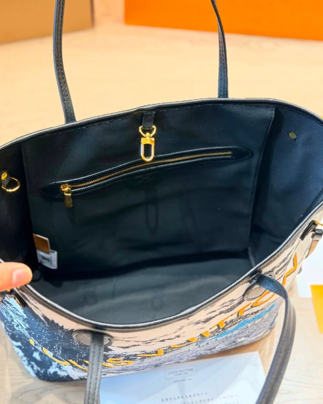 LV Neverfull Printed Canvas Tote 45cm Master