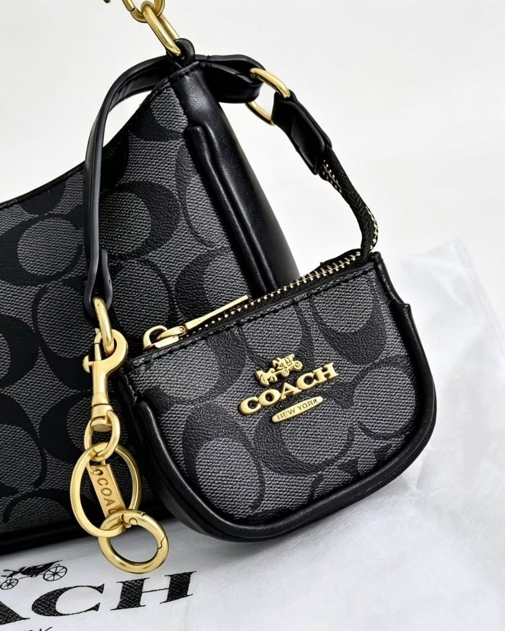 COACH Cherry Charm Shoulder Bag 25cm