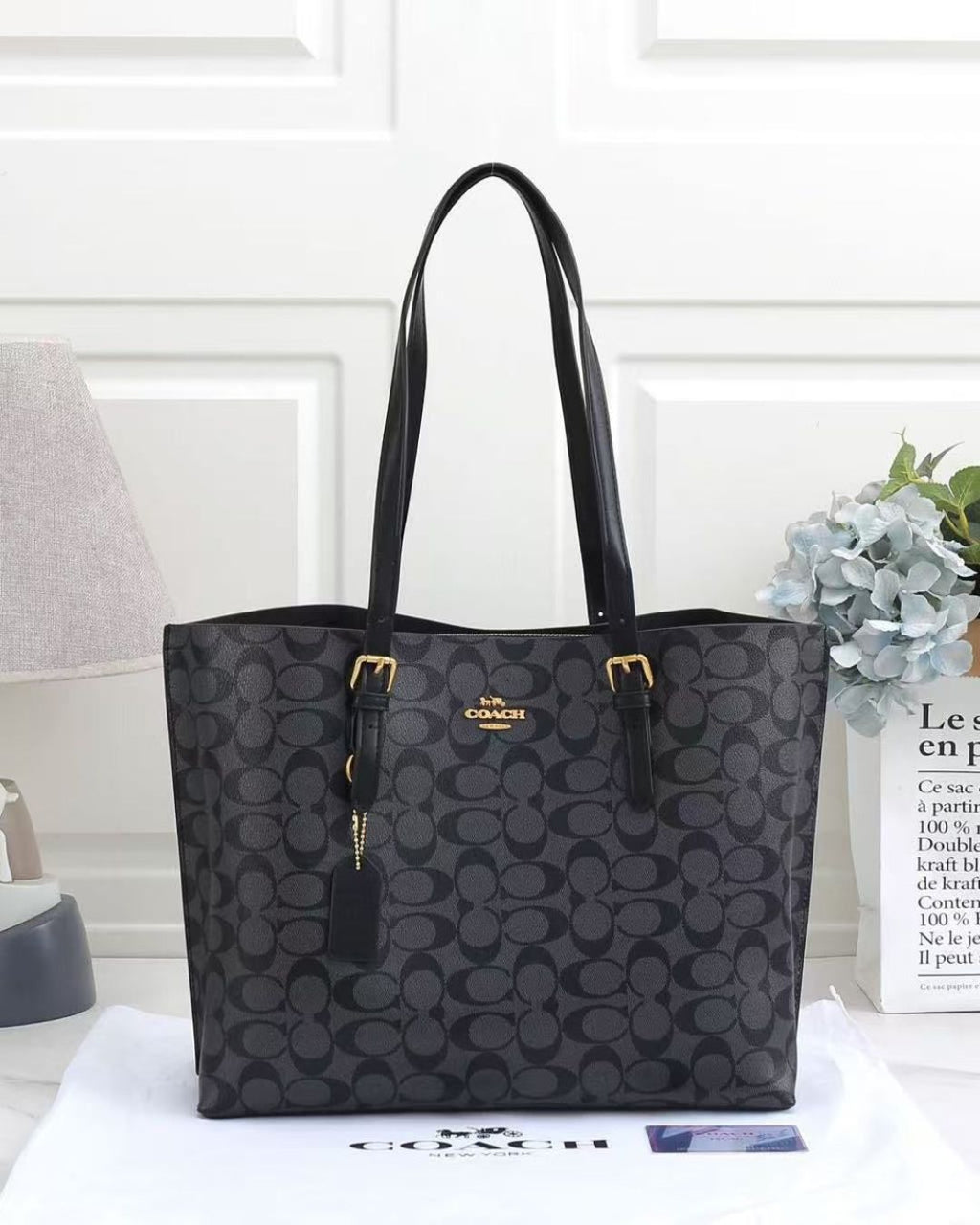 COACH Signature Canvas Tote Bag 40cm