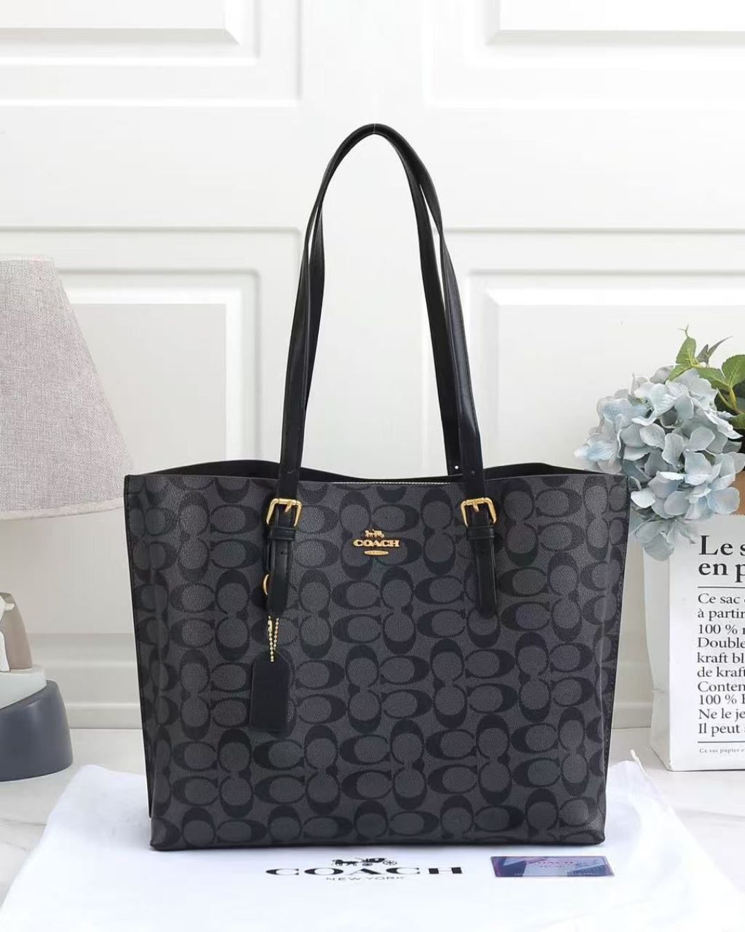 COACH Signature Canvas Tote Bag 40cm