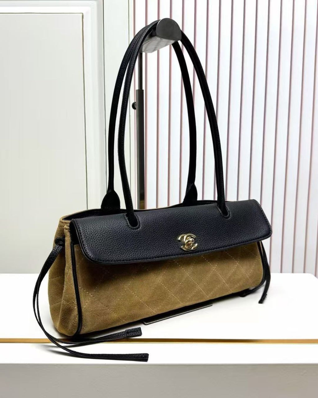 CHANEL Quilted Panel Shoulder Bag 33 cm Master