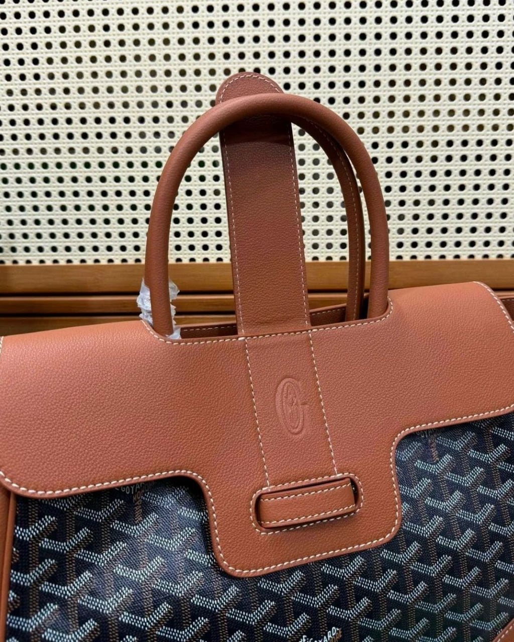GOYARD Structured Monogram Top Handle Bag 33cm A+