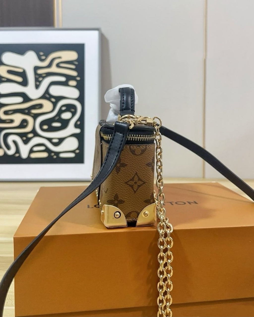 LV Vanity Trunk Bag 20cm A+
