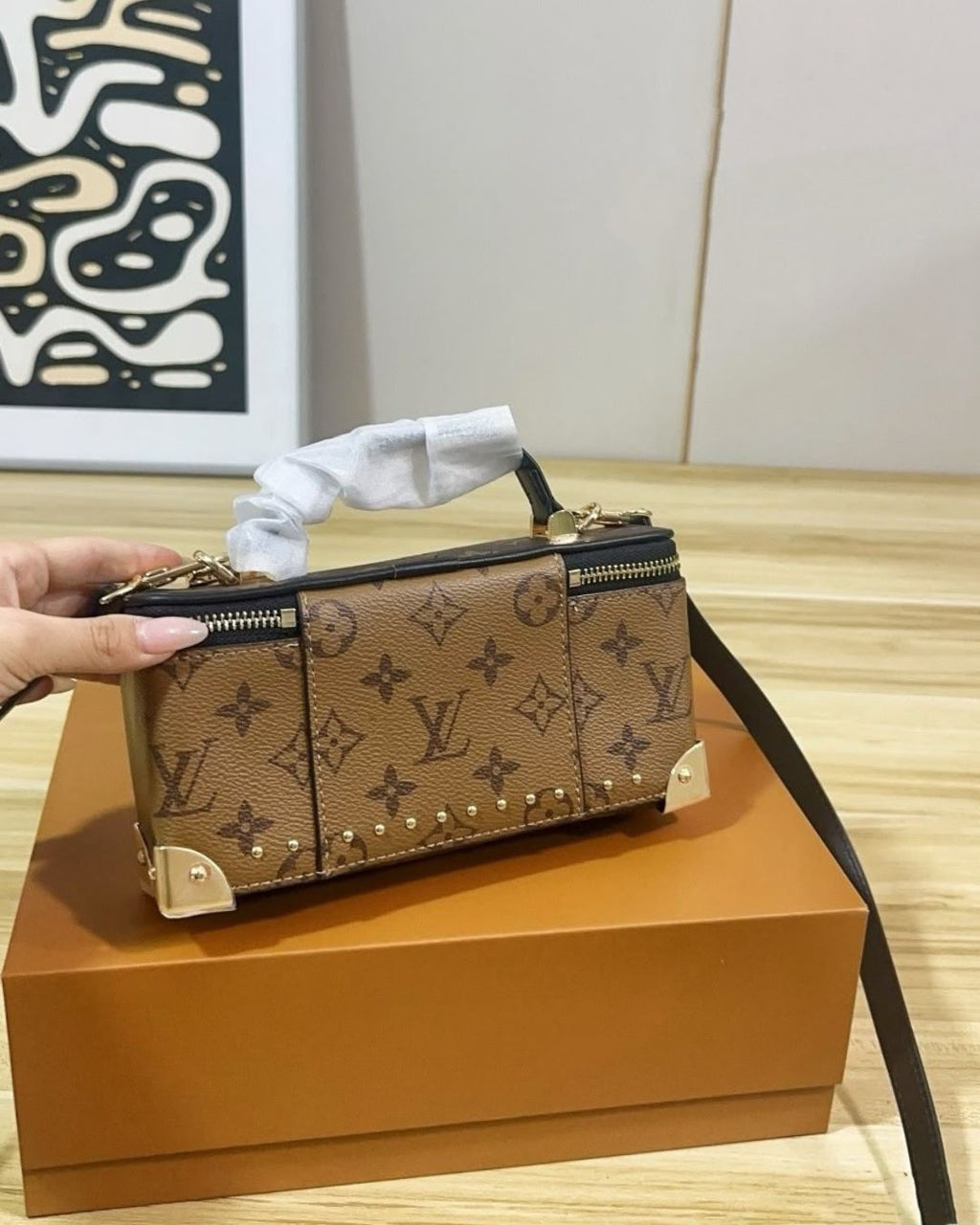 LV Vanity Trunk Bag 20cm A+