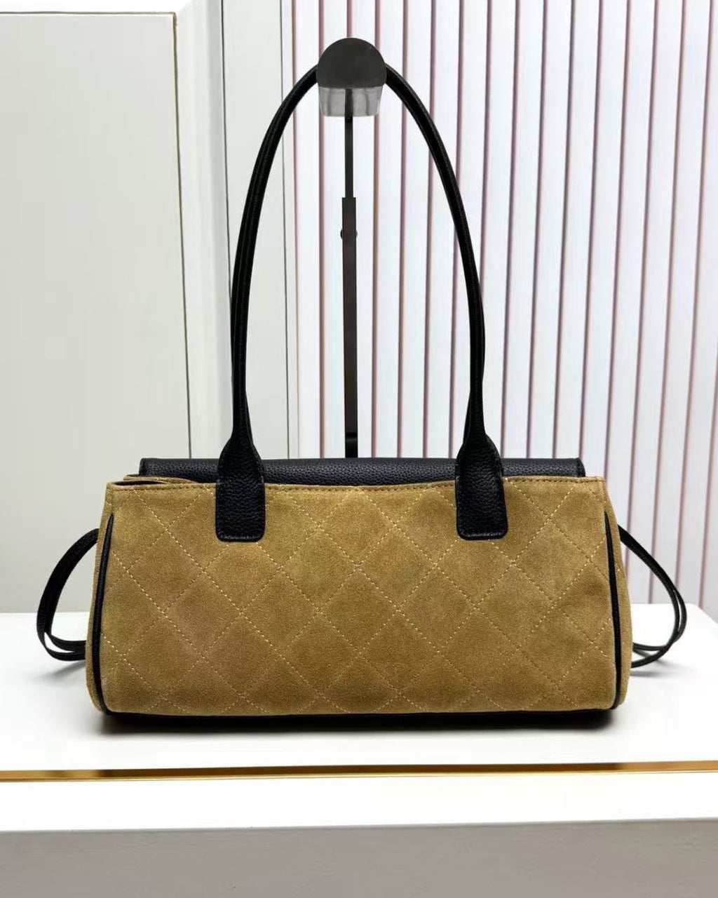 CHANEL Quilted Panel Shoulder Bag 33 cm Master