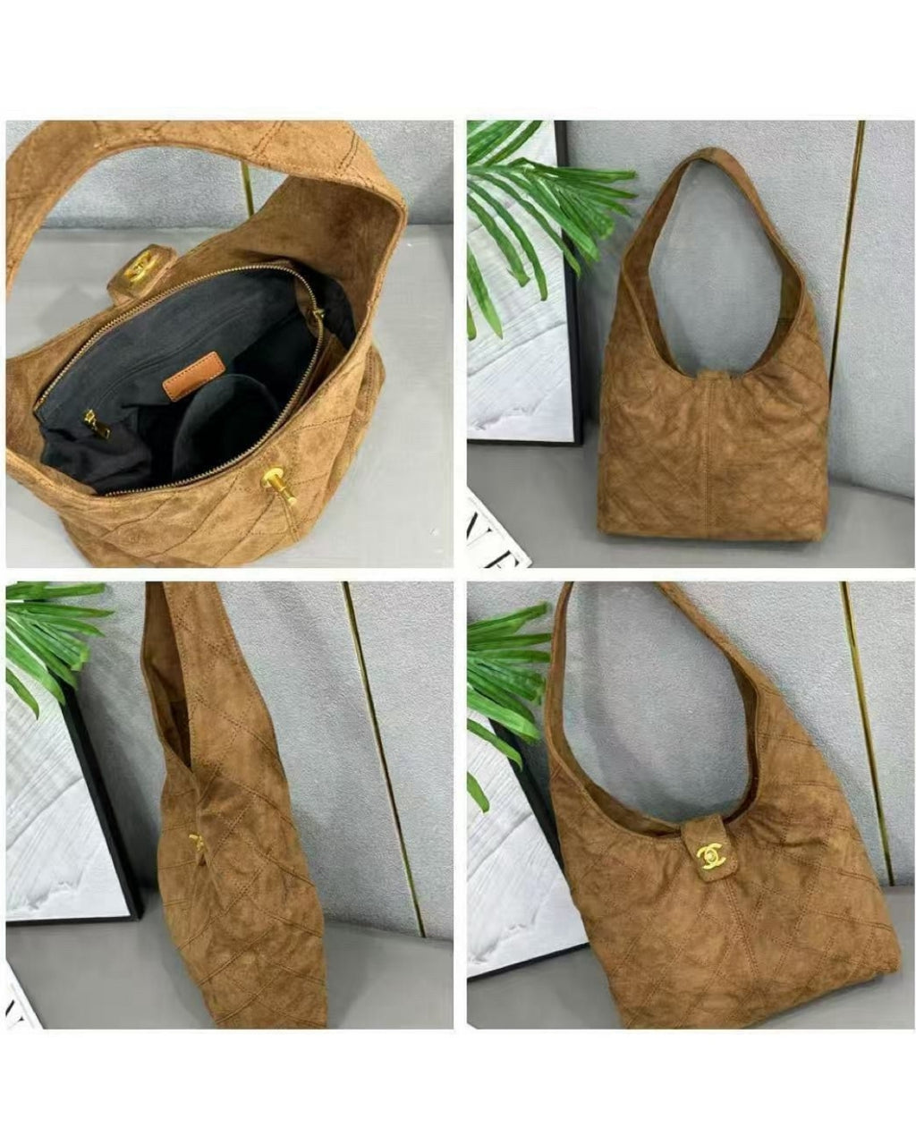 CHANEL Hobo Shoulder Bag 29cm A+