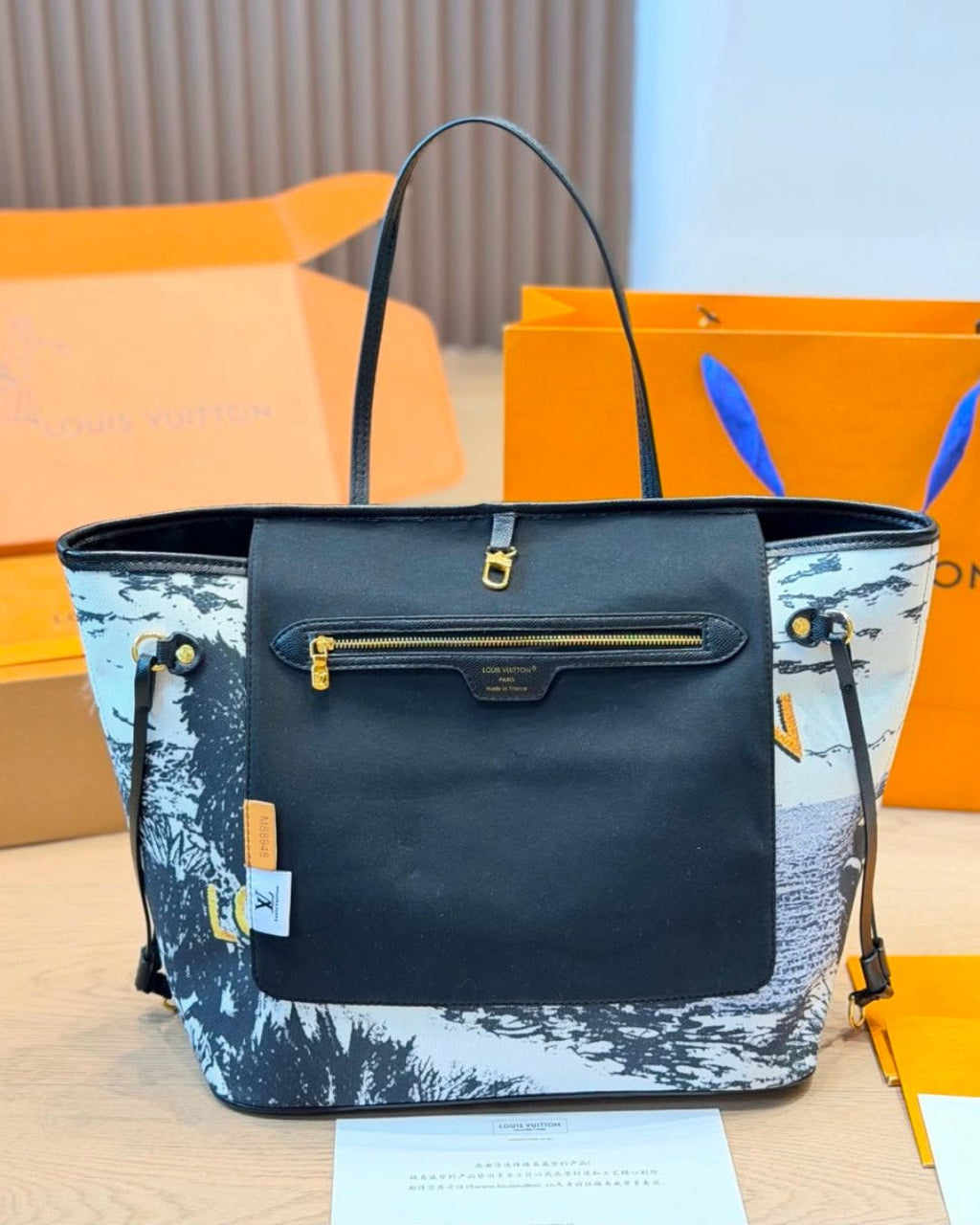 LV Neverfull Printed Canvas Tote 45cm Master