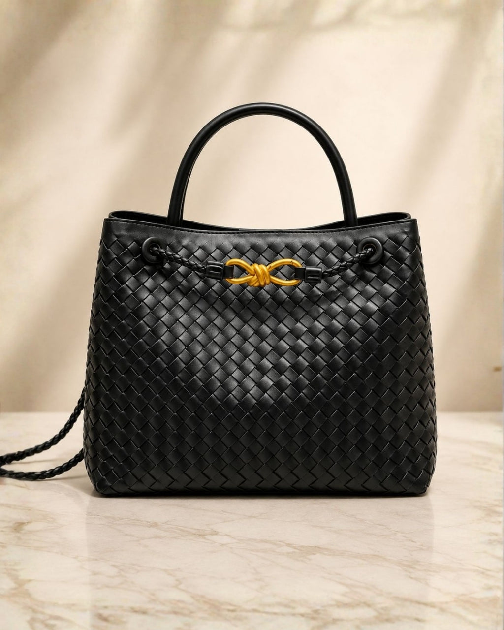 BOTTEGA Woven Top Handle Bag 32cm