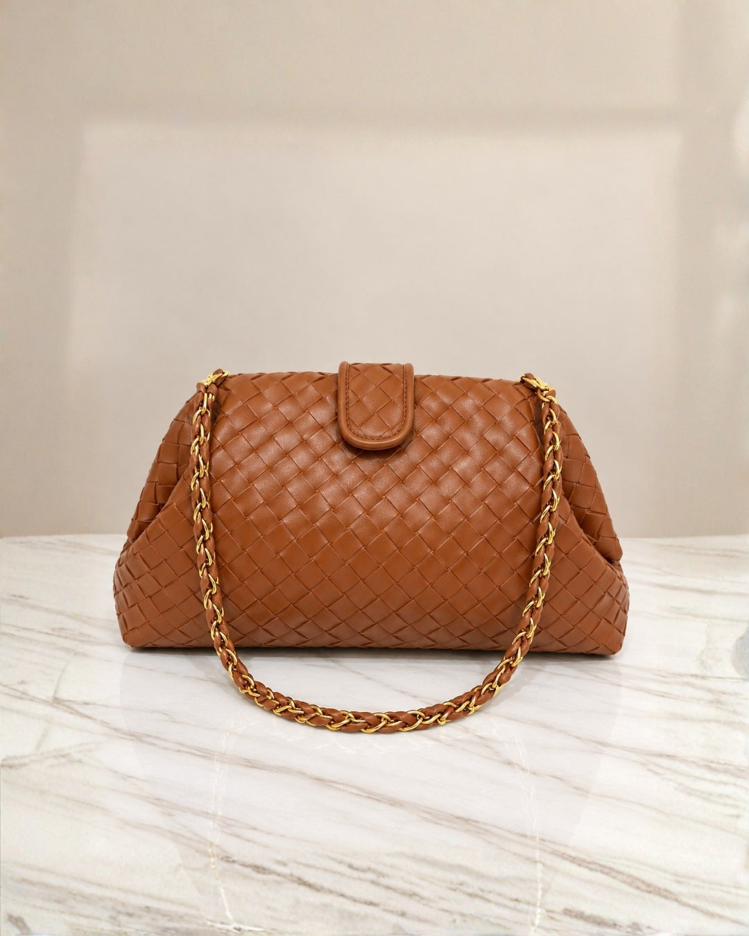 BOTTEGA Woven Clutch Bag 30 cm A+