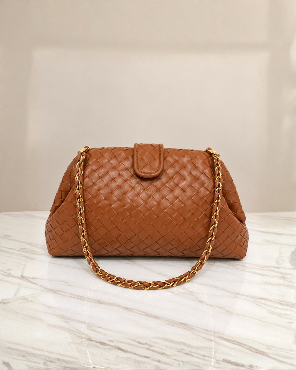 BOTTEGA Woven Clutch Bag 30 cm A+