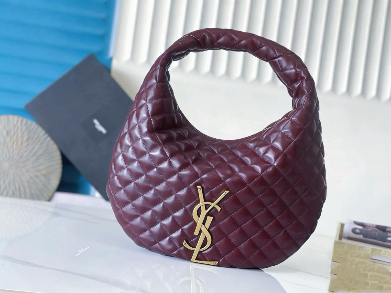 Saint Laurent Sade Hobo Bag — Quilted Lambskin | 44 cm | 5 Colors Without Box A+