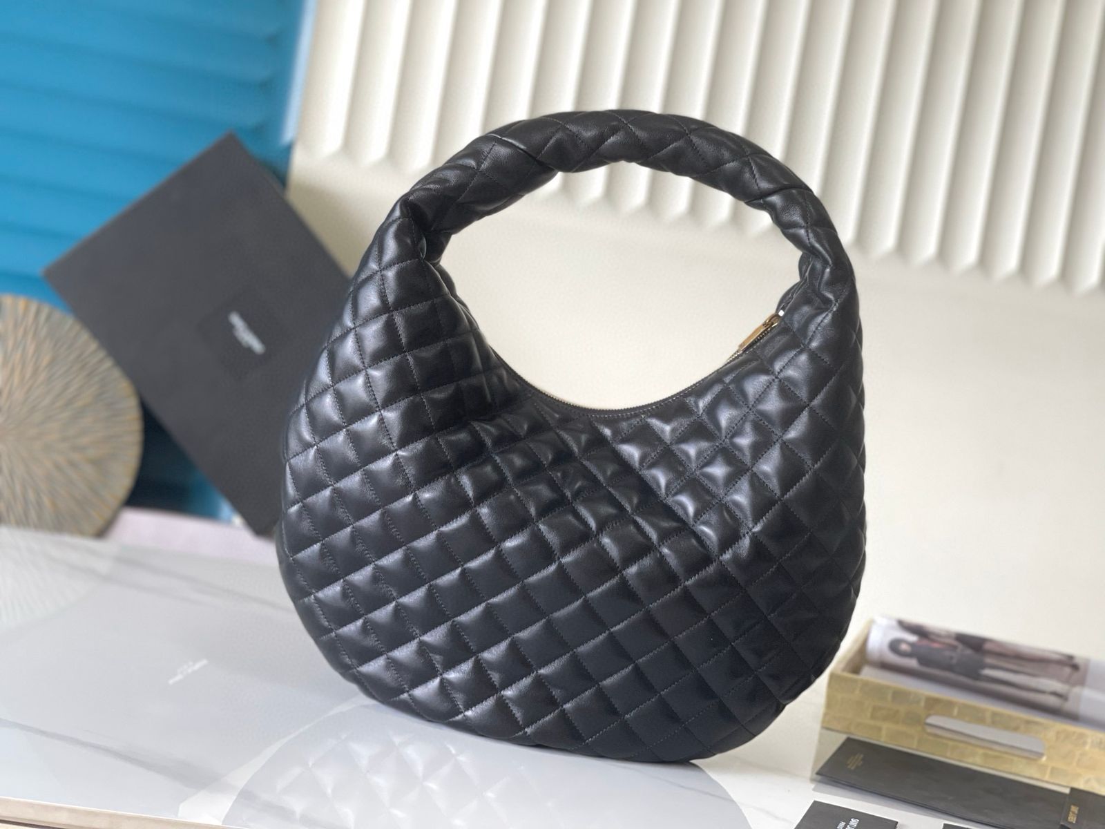 Saint Laurent Sade Hobo Bag — Quilted Lambskin | 44 cm | 5 Colors Without Box A+
