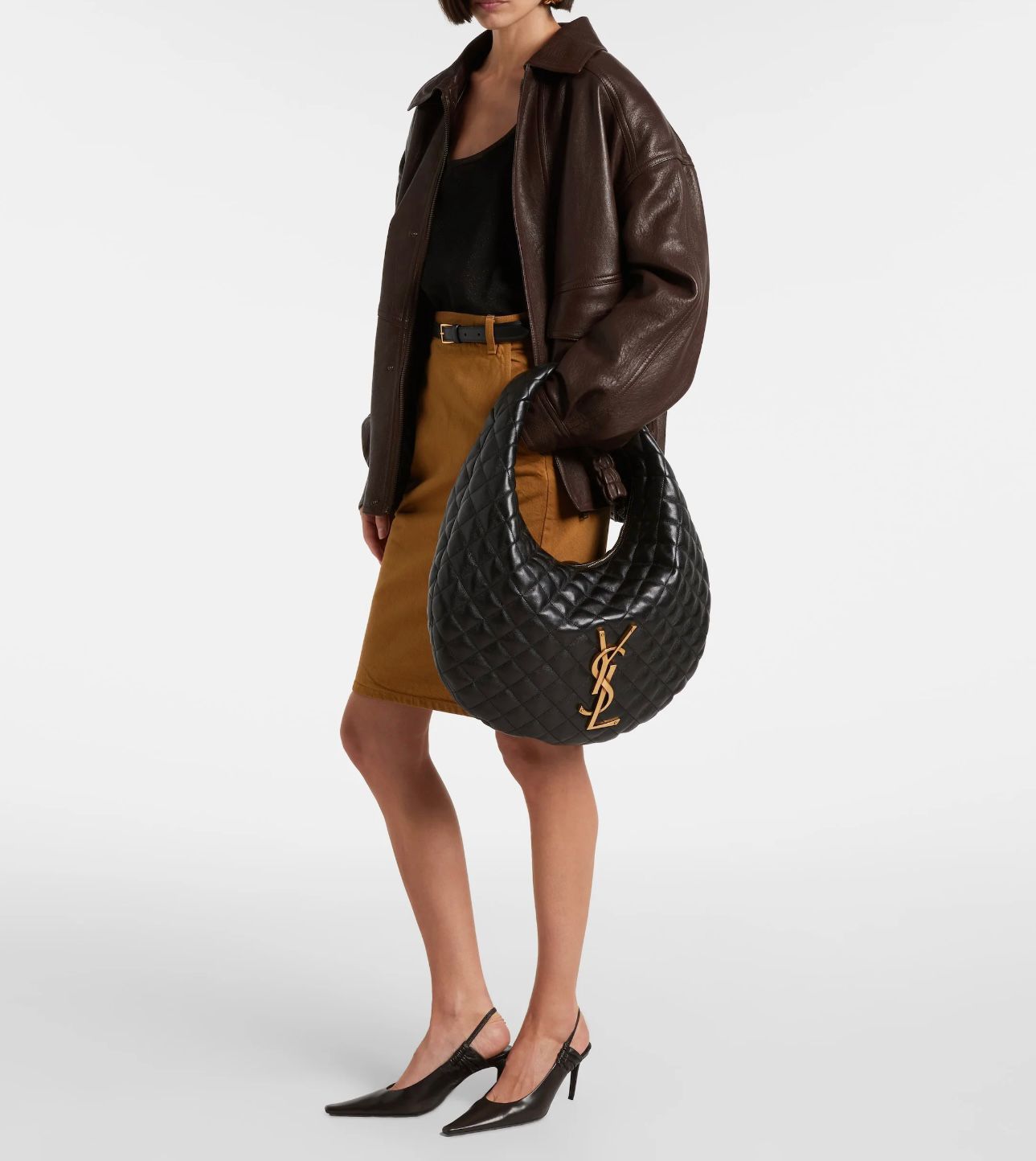 Saint Laurent Sade Hobo Bag — Quilted Lambskin | 44 cm | 5 Colors Without Box A+